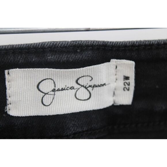 JESSICA SIMPSON BLACK DENIM ANKLE STRETCHY JEANS PLUS SIZE 22W - Picture 7 of 8